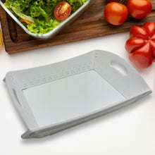 Foldable Plastic Serving Tray - Portable with Handle for Kitchen & Dining (1pc)